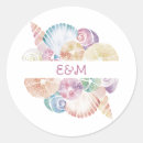Search for seashell wedding stickers Turquoise