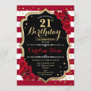 Search for red black and white gold invitations Stripes