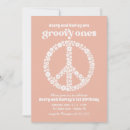 Search for peace sign birthday invitations Groovy
