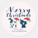 Search for merry christmas cat stickers Santa