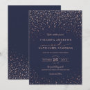 Search for blue and rose gold wedding invitations Typography