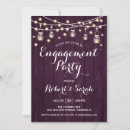 Search for rustic wood engagement party invitations String lights