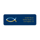 Search for jesus return address labels Ichthys symbol