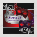 Search for red masquerade mask invitations Black