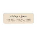 Search for cream wedding return address labels Simple