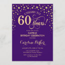 Search for royal purple birthday invitations Surprise party