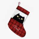 Search for black cat christmas stockings Red