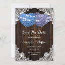 Search for purple hydrangea save the dates Blue