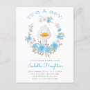 Search for blue floral wreath invitations It's a boy