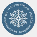 Search for snowflake return address stickers Winter