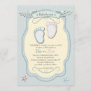 Search for baby footprint invitations He or she
