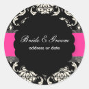Search for hot pink damask stickers Black
