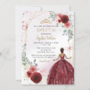 Search for burgundy sweet 16 invitations Red
