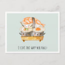 Search for cute sushi postcards Illustration