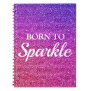 Search for purple sparkly glitter notebooks Elegant