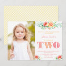 Search for turning two birthday invitations Girl