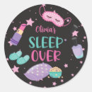 Search for girl slumber party stickers Birthday