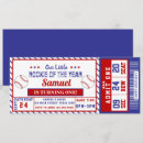 Search for baseball ticket birthday invitations Red blue white