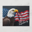 Search for bald eagle and american flag postcards 4th of july