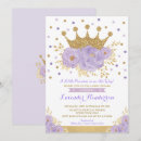 Search for lavender and gold baby shower invitations For her