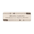 Search for arrow return address labels Rustic