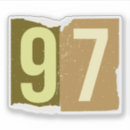 Search for number seven stickers Typography