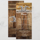 Search for country western wedding menus Horseshoes