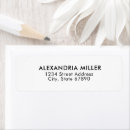 Search for stylish font return address labels Black and white design