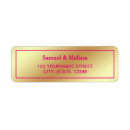 Search for modern gold return address labels Faux gold foil