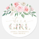 Search for blush pink gold baby shower stickers Modern