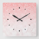 Search for pink and gold clocks Glitter