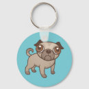 Search for cartoon pug key rings Puggle