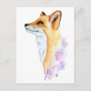 Search for fox watercolor postcards Illustration