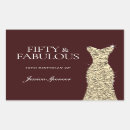 Search for fiftieth rectangle stickers Birthday