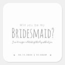 Search for bridesmaid proposal stickers Black and white