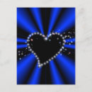 Search for blue hearts postcards Black