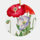 Search for poppy flower christmas tree decorations Red
