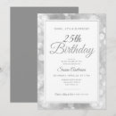 Search for 25th silver birthday invitations Celebration