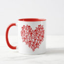 Search for red skull mugs Heart