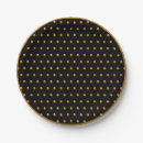 Search for black and gold polka dots paper plates Elegant