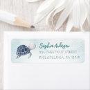 Search for turtles return address labels Baby shower