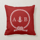 Search for red nautical cushions Rope