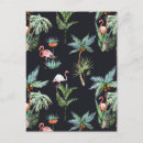 Search for palm trees pattern postcards Flamingo