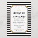 Search for black and white striped wedding invitations Stylish