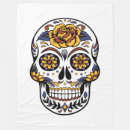 Search for day of the dead blankets Floral skull
