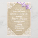 Search for burlap baby shower invitations Vintage