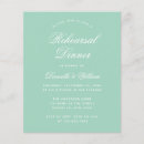 Search for mint rehearsal dinner invitations Green