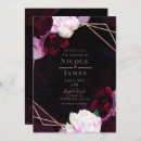 Search for wine and gold wedding invitations Maroon