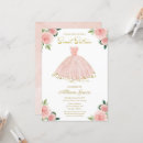 Search for gold dress gown sweet 16 invitations Elegant