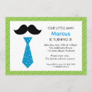 Search for little man birthday invitations Blue